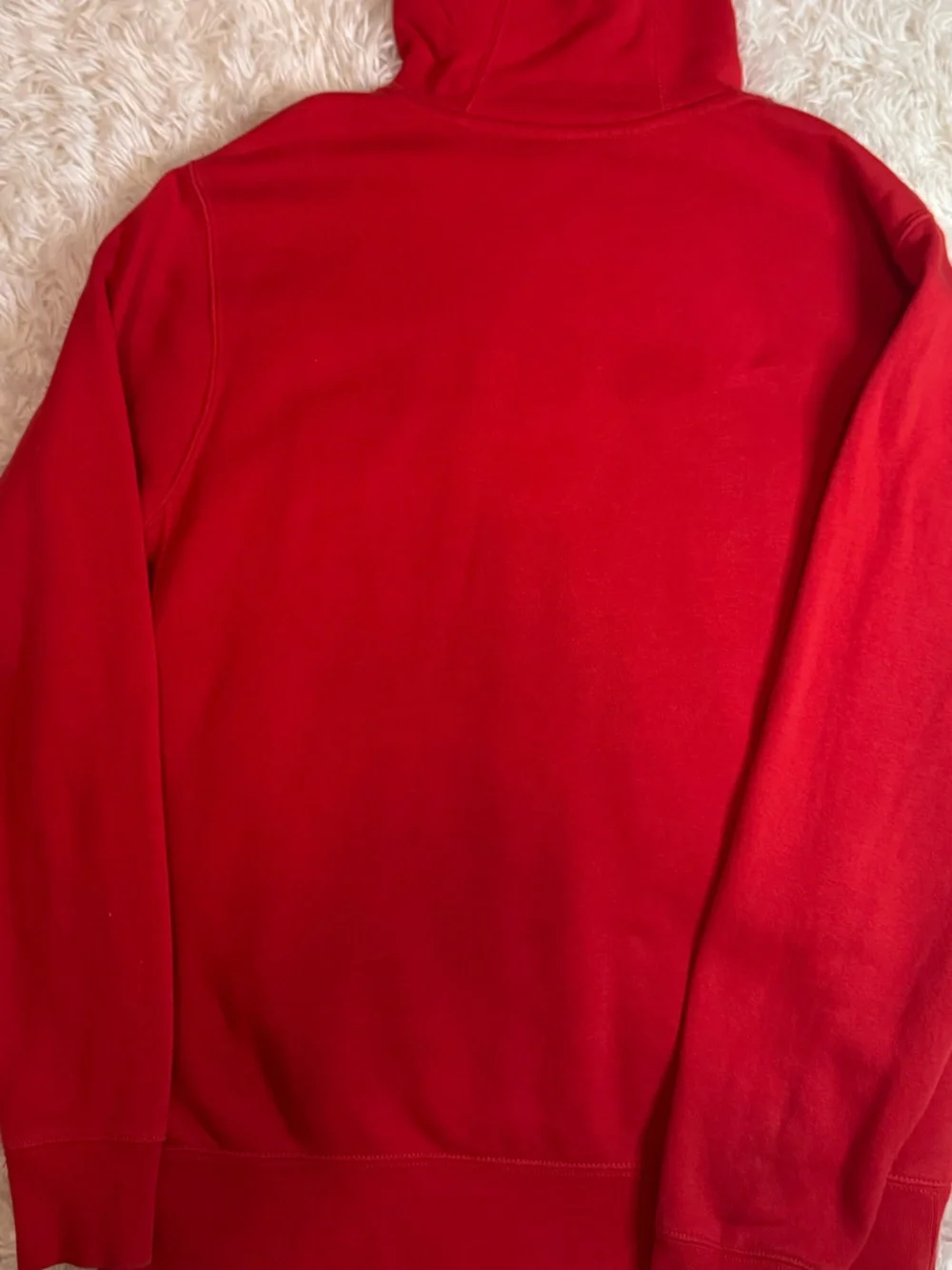 Nike Red Men's Pullover Hoodie with White Swoosh